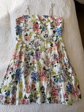 Alice + Olivia Multicolor Floral Midi Dress